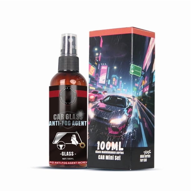 Agente Hidrofóbico Spray repelente de lluvia para parabrisas de coche, 100 ml, tratamiento hidrofóbico para cristales, repelente de agua, protección duradera Yulucky