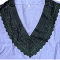 thumbnail image 4 of Men's Bohemian Shirt, Printed Long Sleeve V-Neck Pullover, Casual Hippie Style Top For Summer & Festival Purple L, 4 of 4