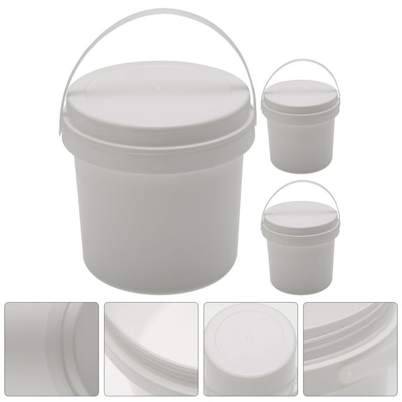 WRITWAA Toy Storage Bucket White 3Pcs 12.5X11.8X11In