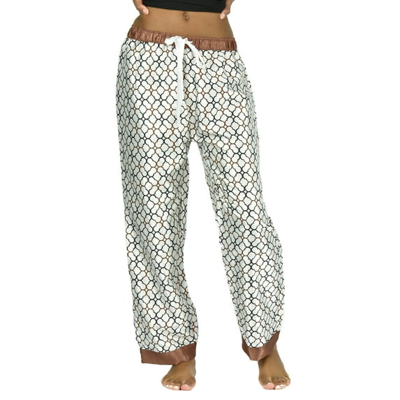 Up2date Fashion's Women's Satin Lounge Pants / Pajama Bottoms / Sleep Pants in Various Prints