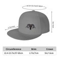 thumbnail image 2 of DouZhe Flat Brim Cap Snapback Hat, Ram Goat Zentangle Prints Adjustable Gray Adult Baseball Cap, 2 of 6