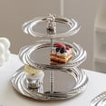 thumbnail image 7 of Hzzsbu 2 Tiers Cake Stand, Stainless Steel Cupcake Display Stand, Metal Fruit Dessert Snack Serving Dish, Afternoon Tea Stands for Wedding, 7 of 7