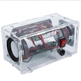 thumbnail image 3 of Kit de altavoz Bluetooth DIY con LED, radio FM, mini amplificador de sonido USB para el hogar con pantalla digital, proyecto de soldadura (transparente), 3 of 5