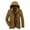 Khaki, variant on IROINNID Men's Long Sleeve Parka Mid-Length Hooded Jacket Solid Color Loose Tooling Warm Thick Closure Button Coat
