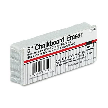 Charles Leonard Co. 5-Inch Chalkboard Eraser, Wool (Best Eraser For Chalkboard Paint)