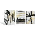 thumbnail image 2 of Hieng Black and White Abstract Canvas Wall Art 3 Piece Gold Painting Modern wall Decor Canvas Print Artwork for Living Room Office Bedroom Unframed, 2 of 6