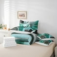 thumbnail image 5 of Modern Turquoise Decor Comforter Set Teens Youth,Geometric Striped 7 Piece Bed in a Bag King,Mid Century Bedding Comforter Sets,Grunge Oil Painting Artwork Down Comforter,Teal, 5 of 5