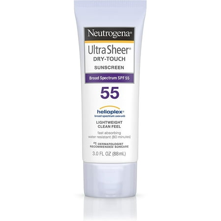 2 Pack Neutrogena Ultra Sheer Dry-Touch Sunscreen Broad Spectrum SPF 55  3 fl. oz.