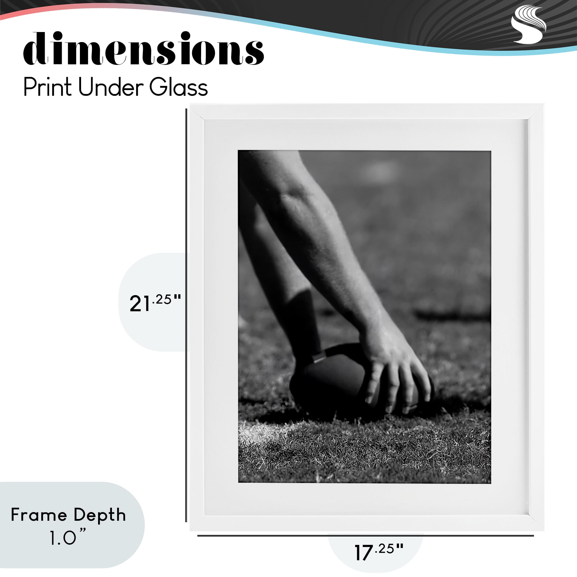 Stupell Industries Football Hike in Action White Framed Print Under Glass, design by Marcus Prime