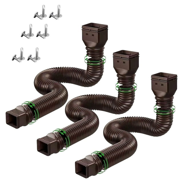 Adjustable Downspout Extension Corrugated Drain Pipe Flexible Outdoor Gutter Water Spout for Rainwater Downspouts
