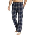 thumbnail image 4 of Onimisc Mens Pajama Pants Flannel Plaid Cotton Sleep Lounge Pants Warm Sleepwear Pants PJ Bottoms with Pockets and Button Fly, 1 Pack, 4 of 9