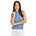 thumbnail image 1 of Blusa básica Roman Fashion Cuello Halter Azul Claro M 0088, 1 of 5