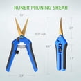 thumbnail image 3 of Gardening Tools, Spring-Loaded Mechanism Pruning Shears, Ultra Sharp Titanium Coated Curved Blades For Precise Cuts, Ergonomic Design, Reduce Hand Strain, Safe Operation, Designed, 3 of 6