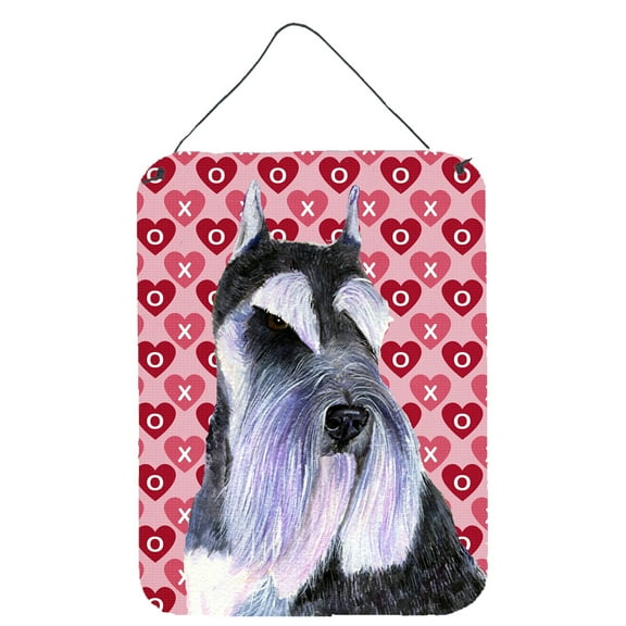 Schnauzer Hearts Love Valentine's Day Wall or Door Hanging Print