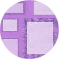 thumbnail image 1 of Ahgly Company Machine Washable Indoor Round Transitional Purple Area Rugs, 6' Round, 1 of 7
