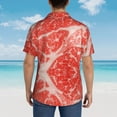 thumbnail image 6 of Daiia Beef Steaks Hawaiian Shirt for Men Gentle Cotton Regular Short Sleeve Casual-Small, 6 of 9