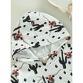 thumbnail image 5 of Bagilaanoe Newborn Baby Girl Boy Hooded Rompers Print Long Sleeve Bodysuits 6M 12M 18M 24M Infant Casual One Piece Short Jumpsuit, 5 of 8