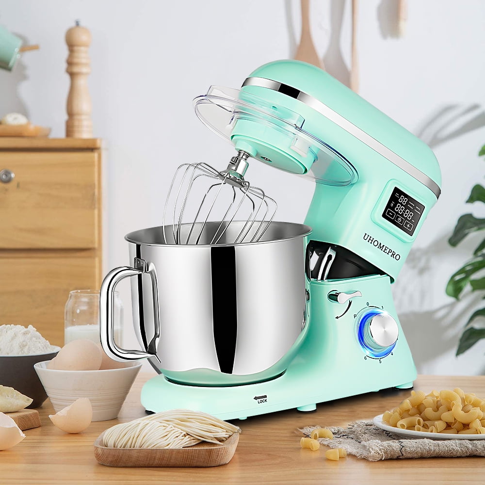 Home Cook Machine Blender, 6-speed Adjustment Home Commercial Stand Mixer  Cook Machine, Egg Beater, Cream Whipping Machine, Fough Mixer, Anti-splash  Lid, 3 Different Mixing Heads Replaceable, Stainless Steel Basin Baking  Supplies Clearance 