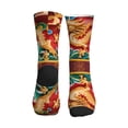 thumbnail image 2 of Athletic Socks Chinese Dragon Sport Running Calf Socks Crew Socks for Men Women, 2 of 7