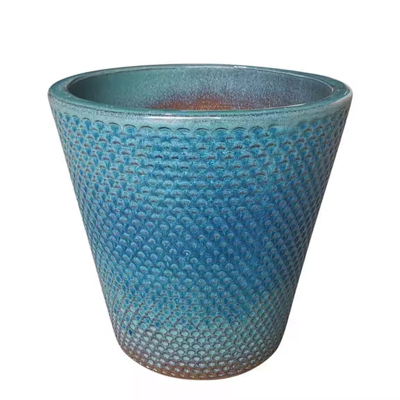 Ceybo Southern Patio CRM-090786 Peyton Medium 11.8 in. Dia Blue Ceramic Patina