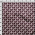 thumbnail image 4 of oneOone Silk Tabby Maroon Fabric Asian Dabu Print Fabric For Sewing Printed Craft Fabric By The Yard 42 Inch Wide, 4 of 5