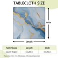 thumbnail image 2 of Blue Marble Gold Wave Pattern Square Fitted Tablecloth with Elastic Edge,Square Table Cover,Washable Elastic Table Cover for Home Kitchen Party Decor 34"x34", 2 of 6
