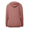 thumbnail image 5 of DDAPJ pyju Womens Lightweight Hoodie Sweaters Long Sleeve Ribbed Knit Hooded Sweatshirt Casual Loose Knitted Tops Fall Fashion Hoodies Pink L, 5 of 7