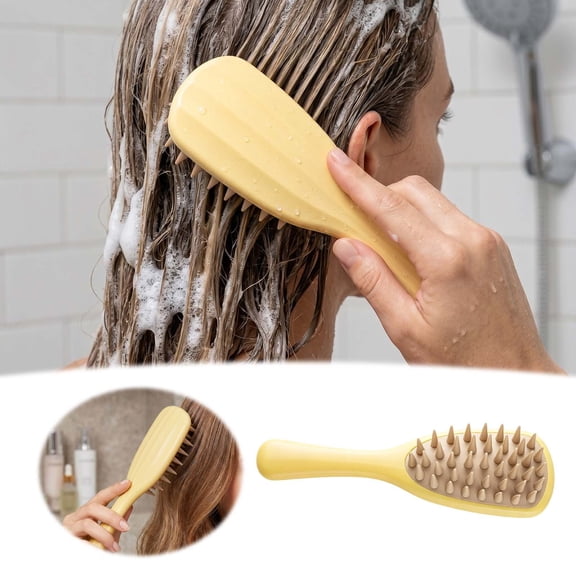 Lume Wear Silicone Scalp Massager Shampoo Brush a Manual Hair Scrubber for Wet And Dry Use. A Soft Head Massage Brush for Hair Washing and Relaxation in The Shower for Women and Men