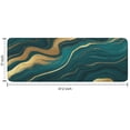 thumbnail image 7 of Teal Gold Wave Marble Pattern Kitchen Rug Mat,Kitchen Runner Rugs Non Skid Washable,Decorative Kitchen Floor Mats for Kitchen,Sink,Laundry,17"x47.2", 7 of 7