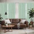 thumbnail image 2 of Ambesonne Geometric Window Curtains, Retro Circle and Dots, Each 28" W x 84" L, Yellow Green Blue Black, 2 of 5