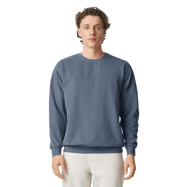 Sudadera Comfort Colors G1566 Blue Jean con cuello redondo para adulto