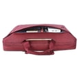 thumbnail image 5 of Mosiso 17-17.3 inch Laptop Shoulder Bag for MacBook/Dell/HP/Lenovo/Acer/Asus/Samsung/Sony, Polyester Notebook Messenger Handbag Briefcase Sleeve Case, Wine Red, 5 of 6