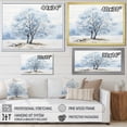 thumbnail image 4 of Designart "Ice Blue Tree Monochrome Ink euphony" Floral Wall Art Living Room, 4 of 5
