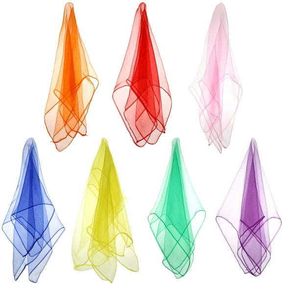 21 Uds. Bufandas de malabarismo, bufandas para jugar, bufandas de baile de colores, bufandas para trucos, bufandas de seda Artificial