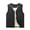 Black, variant on Men's and Women's Casual Solid Color Embossed Checkered Texture V-neck Zipper Fleece Warm Sleeveless Cotton Vest, Unisex Vest for Style and Warmth,Army Green,L