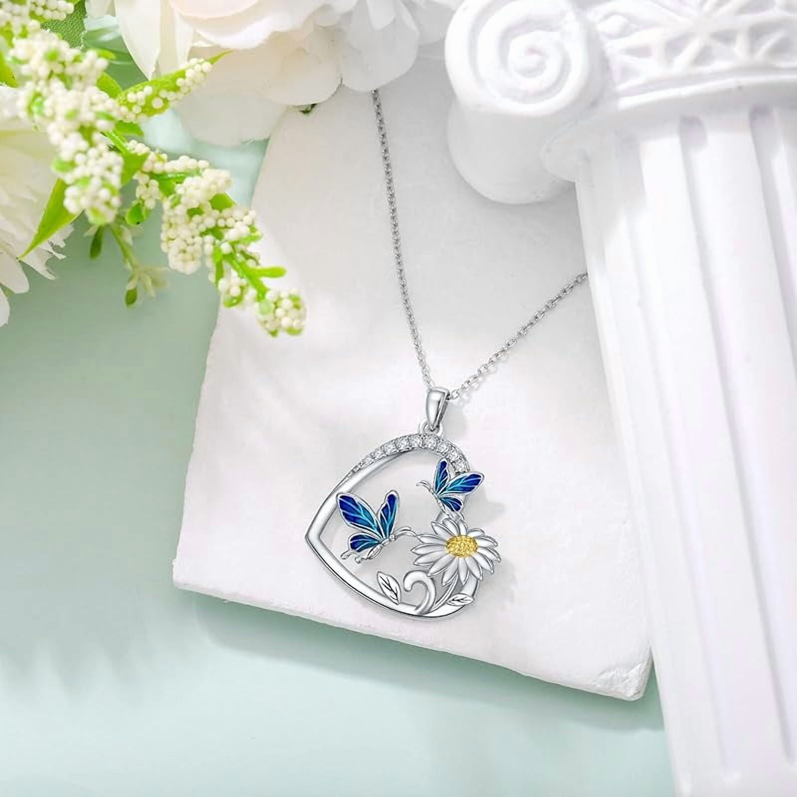 SOULMEET Ladybug/Dragonfly/Butterfly Necklace 925 Sterling Silver Unique Pendant Necklace Mother's Day Birthday Christmas Jewelry Gifts for Women Mother Wife