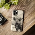 thumbnail image 6 of Cute Highland Cow iPhone Cases, Western Charcoal-Sketched Cow Phone Cases, Cow Print, Cottagecore Phone Case, iPhone 13, iPhone 7-14, Farm, 6 of 6