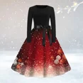 thumbnail image 1 of Disfraz de Cosplay de Navidad para mujer, vestido de princesa de manga larga, vestido de Festival Vintage, vestido Rockabilly, bata de fiesta, 1 of 5