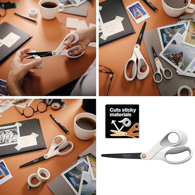 Fiskars Non-Stick Titanium Soft Grip Scissors