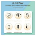 thumbnail image 3 of Portable CD Player USB Bluetooth 5.0 MP3 WMA CDDA 3.5mm Audio Player Battery Powered DVD Player ,Widely Used, 3 of 5