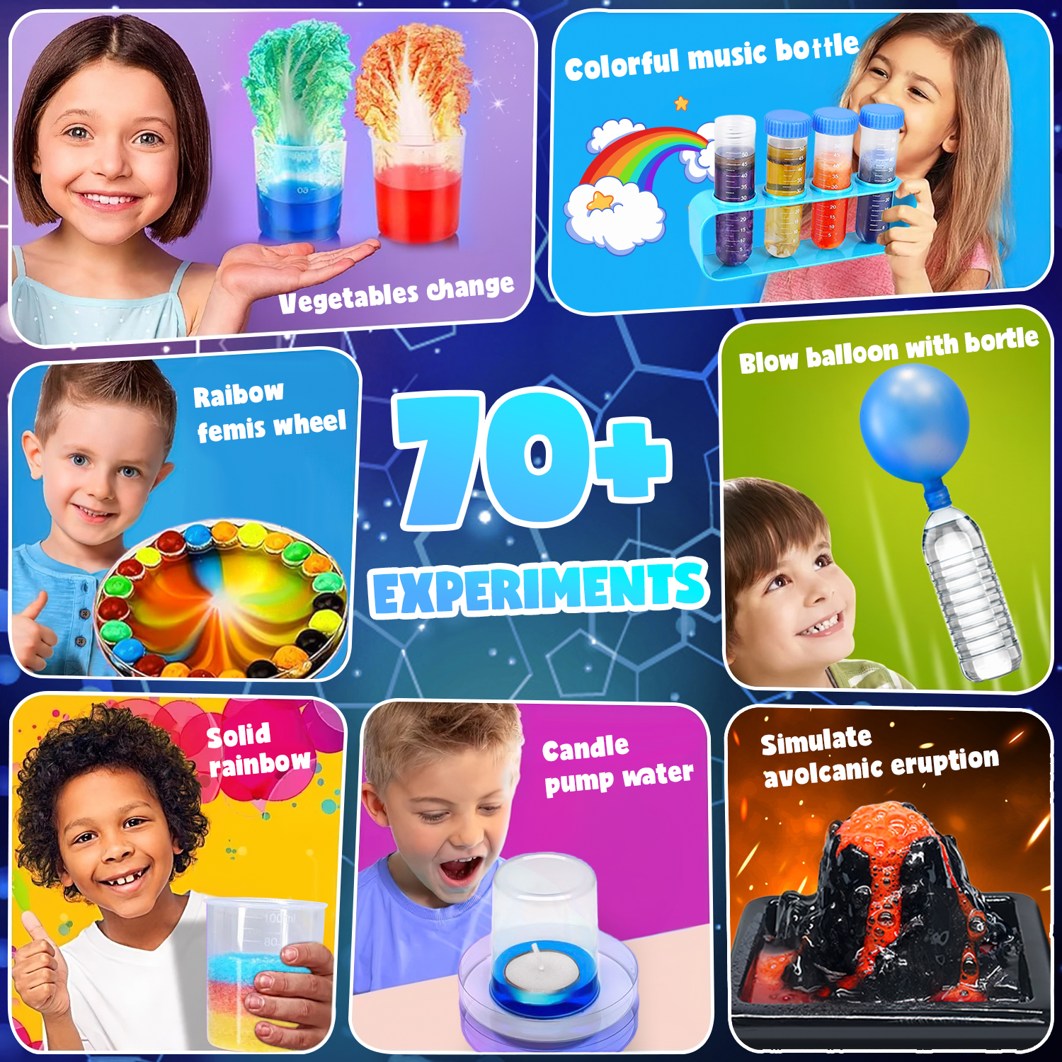 UQN Science Kit with 70 Experiments Ages 6-12 photo 2