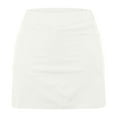 thumbnail image 4 of FRSASU Womens Skorts Tummy Control Solid Color Mid Waist Athletic Shorts Casual Skirt Pants White, 4 of 6