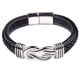 thumbnail image 5 of Pulsera de cuero de acero inoxidable para viajeros de moda europea y americana Pulsera de acero inoxidable con giro magnético lovemyson para hombre, 5 of 5