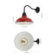 thumbnail image 3 of JONATHAN Y Aurora 12.25" 1-Light Farmhouse Industrial Indoor/Outdoor Iron LED Gooseneck Arm Outdoor Sconce, Red, 3 of 7