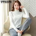 thumbnail image 2 of Turtle Neck Winter Sweater Women Elegant Thick Warm Female Knitted Pullover Loose Basic Knitwear Jumper Drop Shipping, 2 of 6