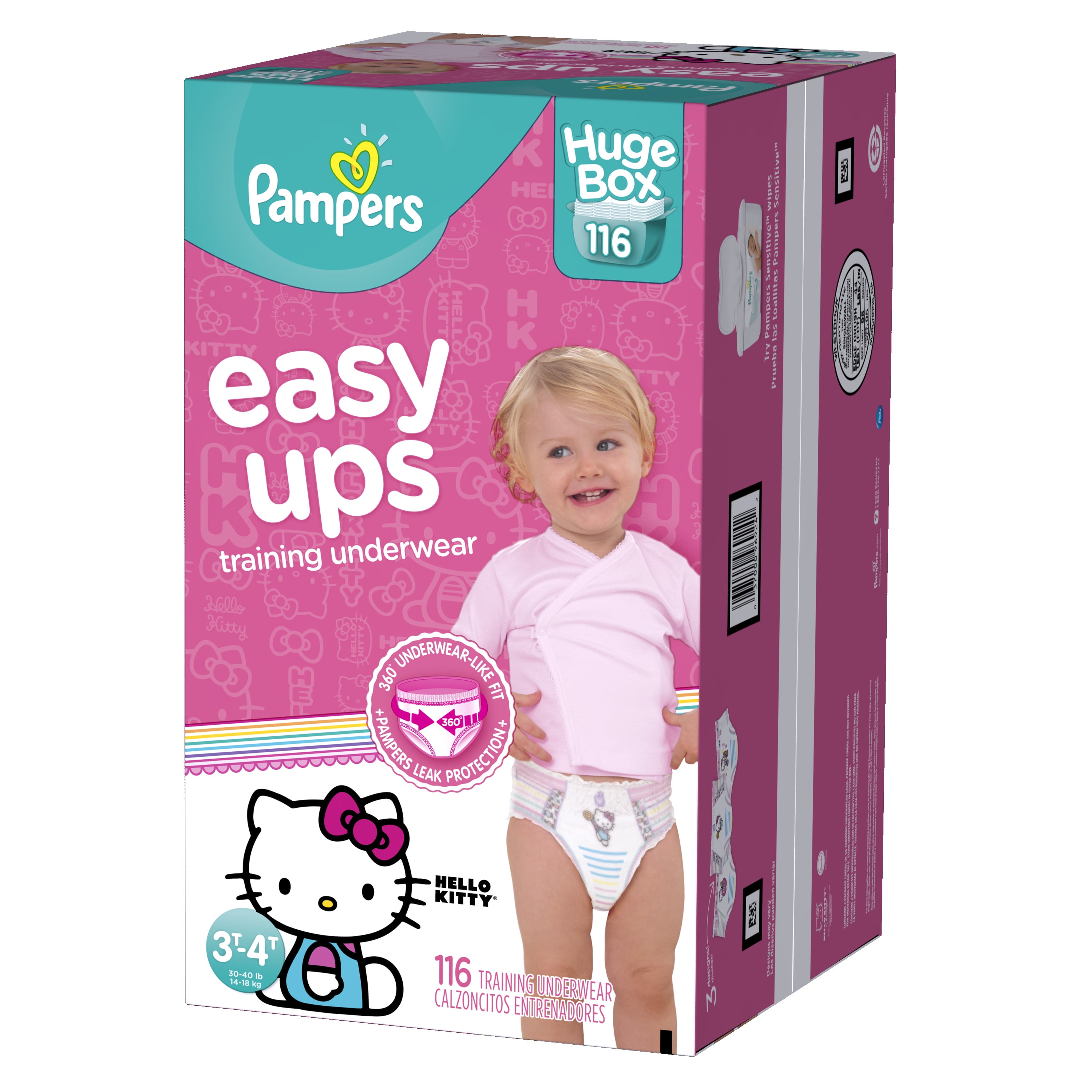 Pampers Easy Ups Training Underwear Girls Size 5 3T-4T 116 Count