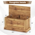 thumbnail image 3 of Gymax 35.5'' Storage Chest Lift Top Storage Box w/Safety Hydraulic Strut & Metal Hinges Oak, 3 of 9