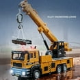 thumbnail image 6 of Sioweci Children Engineering Truck Toy with Light and Sound Effect Flexible Long Arm Retractable Sling Simulation Lifting Crane Truck Model Mini Alloy Construction Vehicle Toy Birthday Christmas Gif, 6 of 13