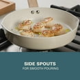 thumbnail image 5 of Gibson Home 137727.01 9.5 in. Marbleton Ceramic Nonstick Aluminum Frying Pan, Cream, 5 of 8