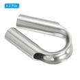 thumbnail image 3 of 1/2"/ 12mm Wire Rope Tube Thimble 304 Stainless Steel Rope Thimbles, Silver, 2 Pack, 3 of 5